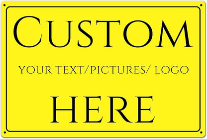 Custom Sign,Aluminum Weatherproof Metal Sign Multiple Sizes, Reflective，Double-sided，Customize for Garden, Business, Workplace, office, Home, Delivery Signs(10 * 7Inch)