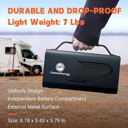 Lifepo4 Power Station 230Wh 200W LiFePO4 Power Generator Multiple Outlets AC Outlet PD 60W Stable Solar Generator for Home Trip Blackout Camping Gear Outdoor Emergency