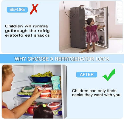 Refrigerator Lock Fridge Locks for Kids Keyless Child Safety Cabinet Locks for Cabinets Closets Drawers Window Electrical Appliances