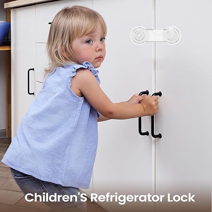 Child Proof Cabinet Latches - Child Proof Cabinet Safe With Safety Lock,Home Security No Drill For Small | For Kitchen Cabinet Drawer And Appliance