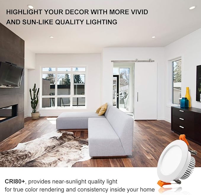YGS-Tech 2 Inch LED Recessed Lighting, Dimmable Downlight 3W(35W Halogen Equivalent), CRI80, 5000K Daylight White Ceiling Light with LED Driver(1 Pack)
