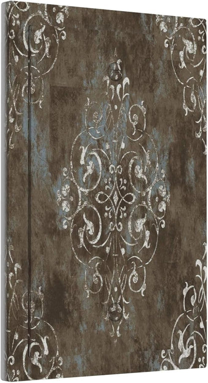 Decorative Light Switch Plate Covers Vintage Brown Abstract Floral Pattern 1 Gang No Device Single Blank Outlet Covers Wall Plate Light Switch Cover Plate Faceplate for Bedroom Home Decor