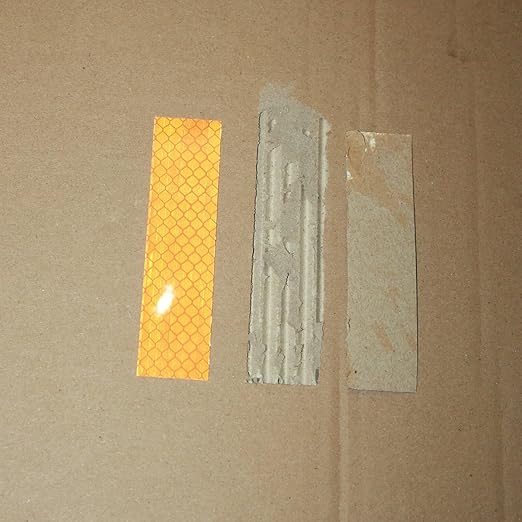 Non Fading Orange Reflective Stickers 1 inch X 4 inch, Outdoor Waterproof High Visibility Warning Safety Adhesive Reflector Tape (20 Pcs)