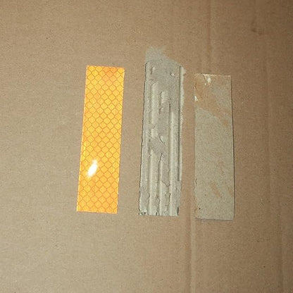 Non Fading Orange Reflective Stickers 1 inch X 4 inch, Outdoor Waterproof High Visibility Warning Safety Adhesive Reflector Tape (100 Pcs)