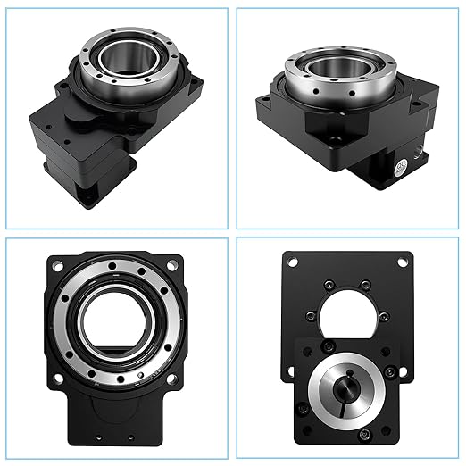 Hollow Rotating Platform Ratio 5:1 High Precision Planetary Gearbox Gear Hollow Rotary Actuator 360 Degree Electric Rotary Table for Nema17 42mm Stepper 40mm Servo Motor CNC Robot Arm
