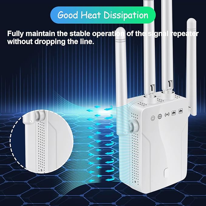 WiFi Extender Signal Booster for Home: Internet Repeater Long Range Covers Up to 45+ Devices and 8470 Sq.ft for Apartment Basement Office House