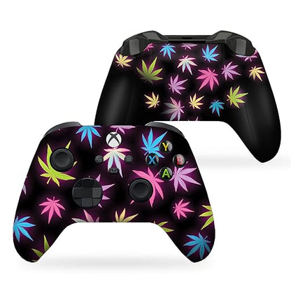 DreamController Neon Weed Custom X-box Controller Wireless compatible with X-box One/Series X/S Proudly Customized in USA with Permanent HYDRO-DIP Printing (NOT JUST A SKIN)