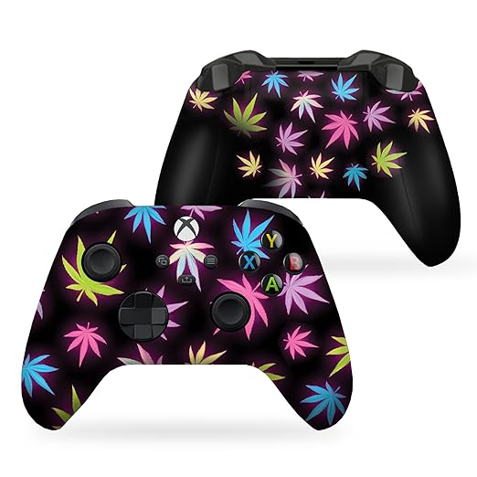 DreamController Neon Weed Custom X-box Controller Wireless compatible with X-box One/Series X/S Proudly Customized in USA with Permanent HYDRO-DIP Printing (NOT JUST A SKIN)