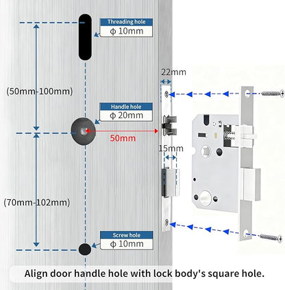 EIYSIE WiFi Smart Door Lock with Handle, Fingerprint Lock Keyless Entry Door Lock with Keypad, Electronic Door Lock for Front Door and Bedroom, Digital Lock Built-in WiFi and App Control