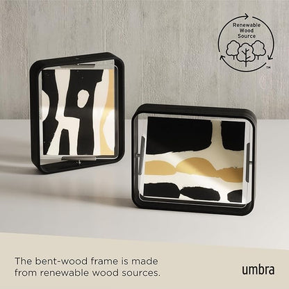 Umbra Table Picture Frame Two Sided Picture Frame for 8 x 10 Inch Photos Wood Black