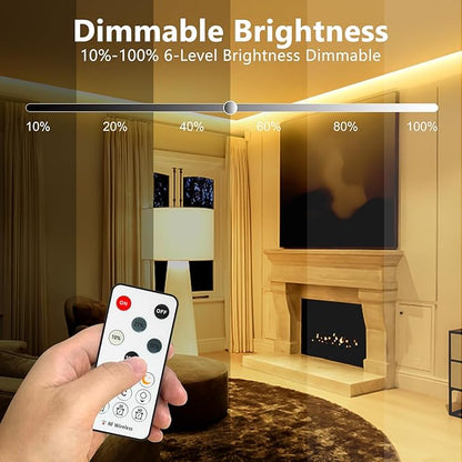 White LED Strip Lights, 131ft Dimmable 24V LED Lights Strip 3000K Bright Warm White, Flexible Tape Lights for Bedrooms, Kitchen, Cabinet, Christmas Decor, 2 Rolls of 65.6ft