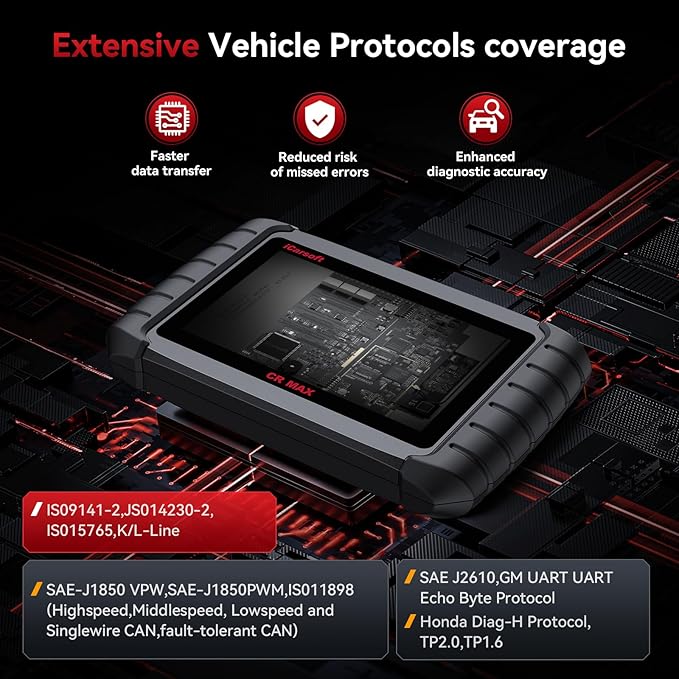 iCarsoft CR MAX 2025 Version Bidirectional Scan Tools Full System Diagnosis 49 Services All Active Test OBD2 Scanner Diagnostic Tool Car Code Reader ECU Coding CAN FD Free Update for 10000+ Vehicles