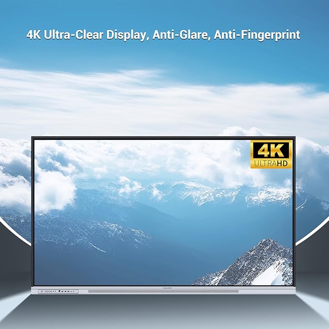 Smart Board with Mobile Cart, 65 Inch Digital Whiteboard for Classroom and Office, NewBoard 4K Interactive Whiteboard with Google EDLA-Certified, Android 14, 8+64 GB, Google Play