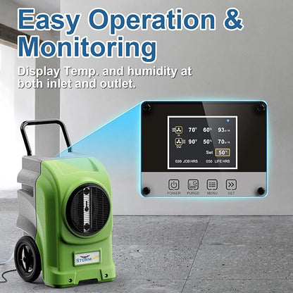 AlorAir 270 Pints Commercial Dehumidifiers for Large Room or Basements, Industrial Large Dehumidifier with Pump and Drain Hose, Water Damage Restore, Limited 5 Years Warranty