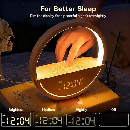 Vivilumens Wake Up Light Sunrise Alarm Clock - White Noise Sound Machine with 10 Natural Sounds & 10 Pink Noises, Dual Alarms Weekdays & Weekends, Sleep Aid, Touch Control Night Light, Ideal for Gifts