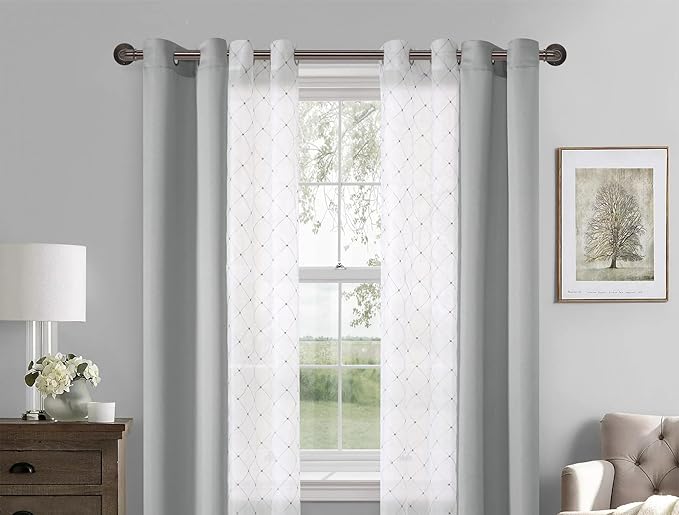 Industrial Curtain Rods 18 to 45 in,Wrap Around Rods, Adjustable Curtain Pole,1 in Diameter Pipe Wall or Ceiling Mounted,for Living Room(Brushed Crimson Black18” to 45”)