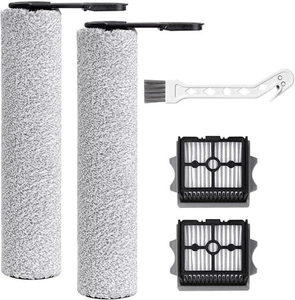 Floor ONE Stretch S6 Roller Brush Replacement and Vacuum Filter Kit Compatible with Tineco Floor ONE Stretch S6 /Swtich S6 /i5 Stretch /i6 Stretch /S7 Stretch /S9 Artist Wet Dry Cordless Vac Cleaners