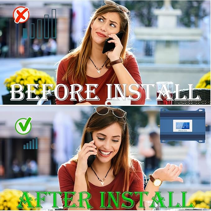 Verizon Cell Phone Signal Booster T Mobile Cell Booster AT&T Cell Signal Booster 5G 4G LTE 3G Cricket US Cellular Sprint Verizon Cell Phone Booster for All US Carriers for Band 2/4/5/12/13/17/25/66