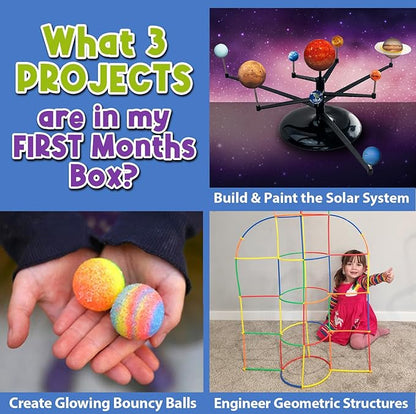 3-Month STEM Science Kit for Kids Ages 7–12 | 3 Hands-On Projects per Box | Educational Science & Engineering Activities | Ships Monthly