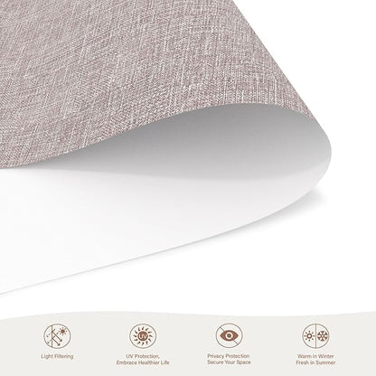 Motorized Roller Blinds with Remote, 100% Blackout Automatic Roller Shades for Bedroom, Bathroom, and Living Room, Customized Size, Cloud Shadow Brown