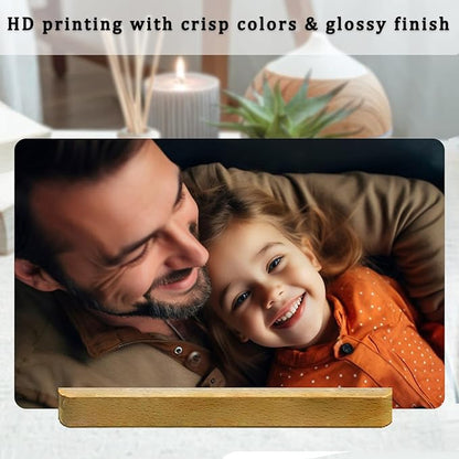 Custom Metal Photo Prints, Customize Frames with Your Pictures, Personalized Picture Gifts for Lovers, Couples, Family and Home Decor, Father's Day4, XY1101