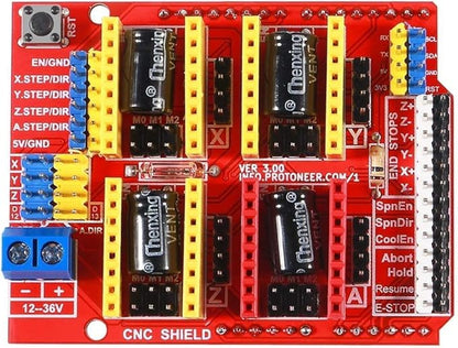 WWZMDiB CNC Shield V3 Engraving Machine Expansion Board A4988 Driver Expansion Board for Arduino 3D Printer CNC A4988