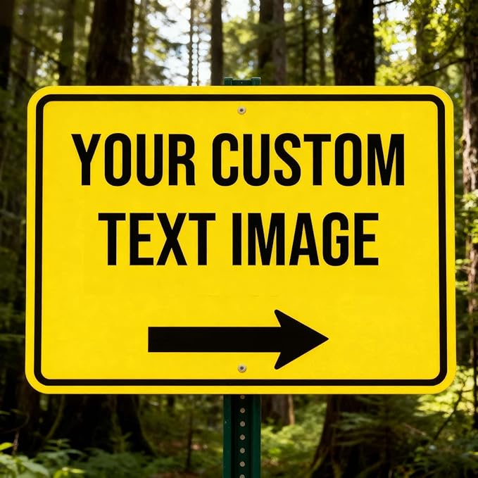 Custom Metal Sign, Personalized Signs for Business, Workplace, Home, 24x18 Inches, Engineer Grade Reflective Opion, Rust Free Aluminum, UV Ink Printing