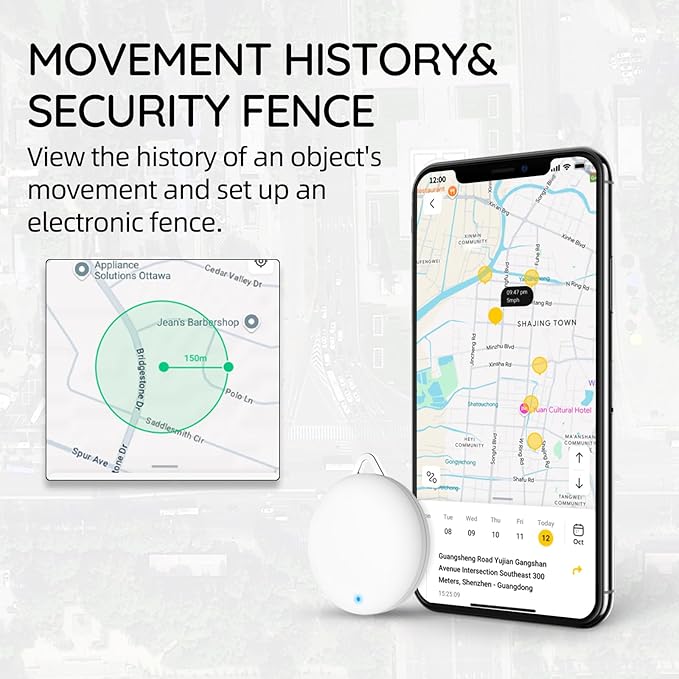 No Subscription LNCOON Mini GPS Tracker for Vehicles, Car Tracker No Monthly Fee Tracker Device Hidden with APP, for iOS Android Track Playback | 5-Minute Positioning Frequency, for Cars Kids Dogs