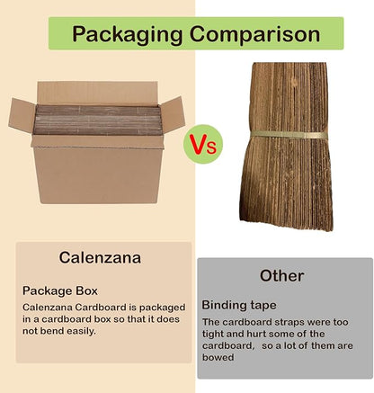 Calenzana 8x10 Corrugated Cardboard Sheets Set of 50, Flat Card Boards Inserts for Crafts, Packing, Shipping, Moving, Mailing