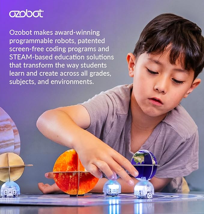 Ozobot Evo Classroom Kit (18 Bots): Professional STEM Education Set for Grades K-12, Includes 18 Robots, Charging Cradle, Color Code Markers, and Access to 700+ Lesson Plans for Teachers and Schools