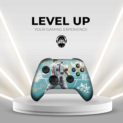 DreamController Ronaaldo Custom X-box Controller Wireless compatible with X-box One/Series X/S Proudly Customized in USA with Permanent HYDRO-DIP Printing (NOT JUST A SKIN)