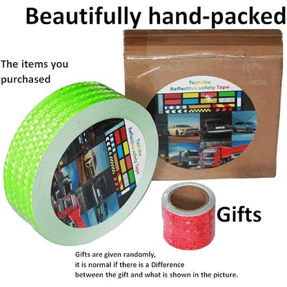 Green Reflective Tape Outdoor Waterproof 2 inch Wide, High Visibility Warning Industrial Marking Tape, Safety Stickers (168 feet)