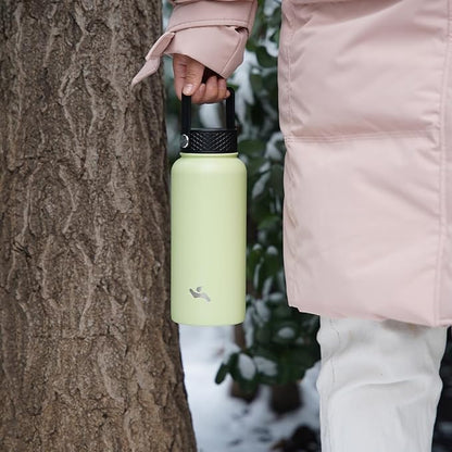 40oz Insulated Water Bottle Stainless Steel Sport Bottles with 3 Lids,Mint