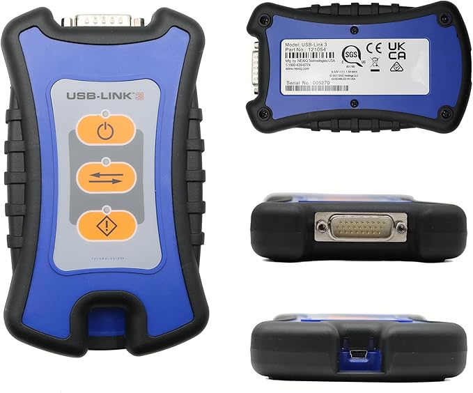 for Nexiq 3 121054 USB Link 3 Wired Edition Universal Truck Excavator Diagnostic Scanner Repair Info Database Plug & Play for Heavy Duty Diesel Engine Code Reader Tool (Nexiq 3)