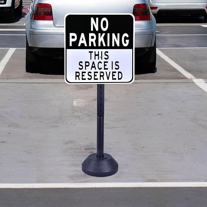 6 Pack 41 Inch Heavy Duty Portable Sign Holder with Water Base - Customizable Sign for Indoor/Outdoor Use - Perfect for Malls, Schools, Restaurants