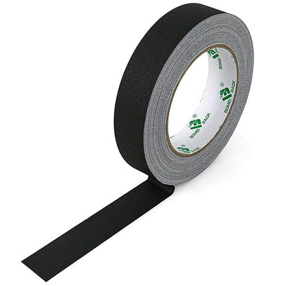 BOMEI PACK Black Gaffer Tape, Matte Non-Reflective, 1inch x 30yds No Residue Hand Tear Self-Adhesive Gaffer Tape for Labeling, Cable, Stage, Photography, Painters and Duct Repair, 1 Pack