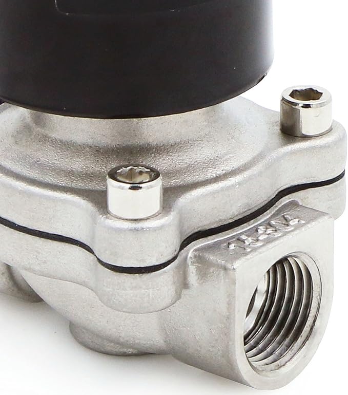 U.S. Solid Stainless Steel Electric Solenoid Valve 110VAC Normally Closed Air Water (1/2 Inch)