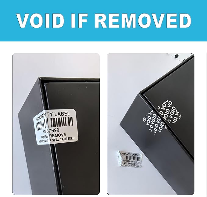Tamper Evident Proof Barcode Stickers with Individual Serial Number Security Warranty Void Sticker,Sealing Label for Package(150pcs 1.6x0.8 inches,Matte Silver)