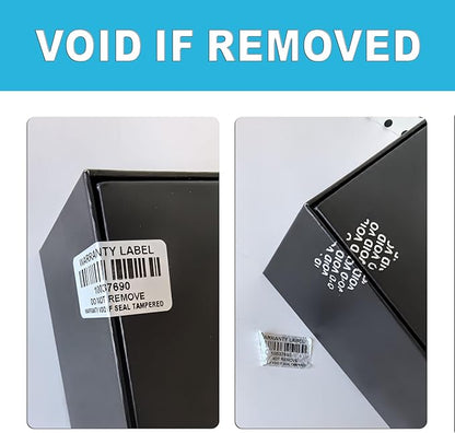 Tamper Evident Proof Barcode Stickers with Individual Serial Number Security Warranty Void Sticker,Sealing Label for Package(150pcs 1.6x0.8 inches,Matte Silver)