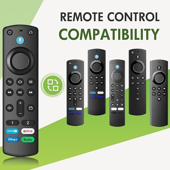 Replacement Voice Remote Control for Fire Series, for Smart TVs (3rd Gen), TV Stick (2nd/3rd Gen)/Lite/HD/Cube, 4K Max/4K (1st/2nd Gen), Fit for Insignia/Pioneer Hisense and TCL Smart TV
