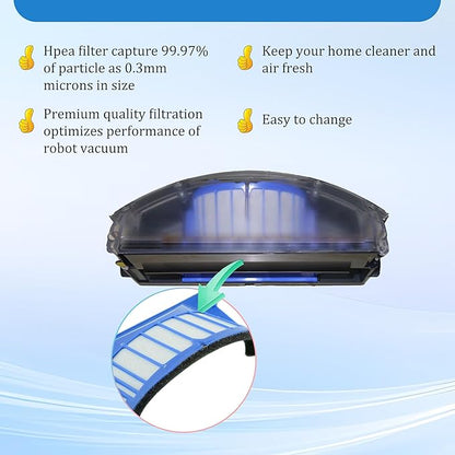Replacement Parts Bristle Brushes Filters & Side Brush & Tools Compatible with iRobot Roomba 600 Series 550 560 614 618 620 630 650 660 665 680 685 690 692 694 695 Vacuum Accessories