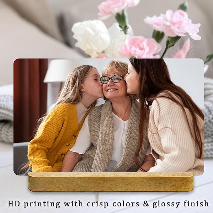 Custom Metal Photo Prints, Customize Frames with Your Pictures, Personalized Picture Gifts for Lovers, Couples, Family and Home Decor, StyleI, XY1101