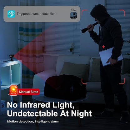 Mini Spy Cameras for Home Security, 1080P HD Security Camera No WiFi Needed, 2.4GHz, Night Vision, Wireless, Indoor Nanny Cam Hidden Camera for Bedroom, Pet, Elder, Garage