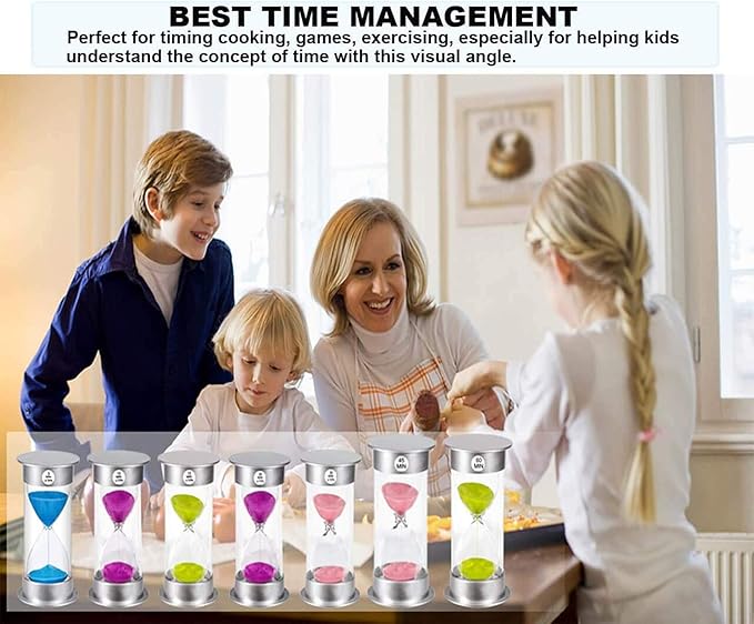 Sand Timer - 10 Minute Hourglass, Plastic Sand Clock, Large Sand Watch for Kids, Games, Classroom, Decoration, Toothbrush Timer (Blue Sand)
