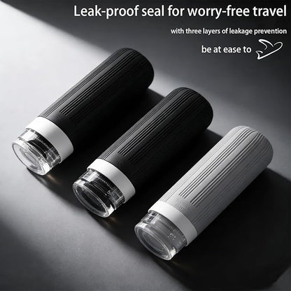 16 Pack 3.4oz Portable Travel Bottles, TSA Approved Leak-Proof Silicone Toiletry Containers, Refillable Squeezable for Shampoo, Conditioner, Cologne, Perfume & Lotion – On-the-Go Essentials