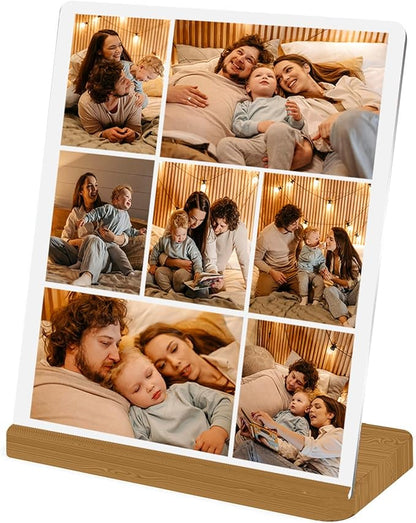 Custom Metal Photo Prints, Personalized Picture Frame with Your Photos, Customized Photo Gifts for Lovers, Couples, Family and Home Decor