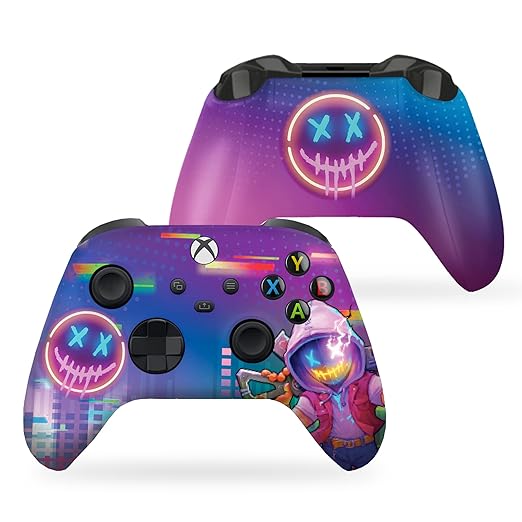 DreamController Neonabyss Custom X-box Controller Wireless compatible with X-box One/Series X/S Proudly Customized in USA with Permanent HYDRO-DIP Printing(NOT JUST A SKIN) (MODDED)
