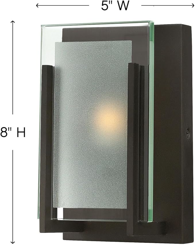 Hinkley Latitude Collection One Light 60W G9 Bathroom Vanity Fixture, Oil Rubbed Bronze