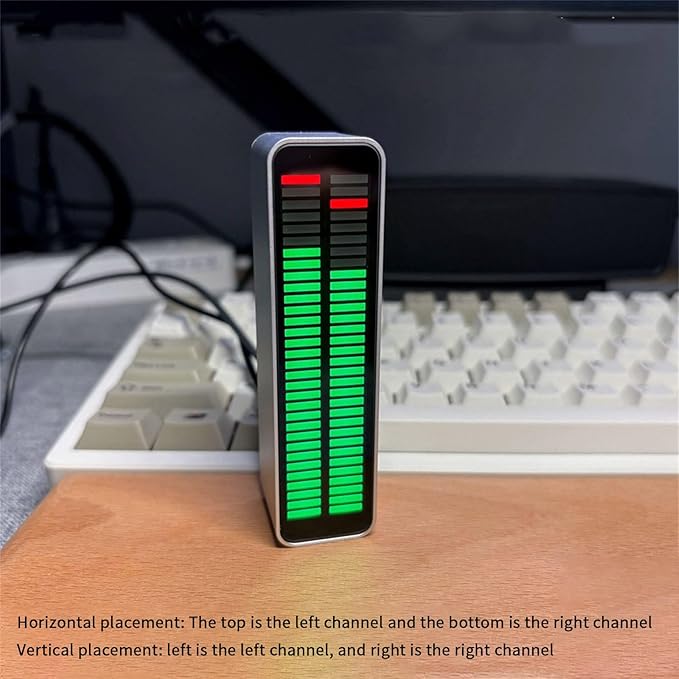 Professional Stereo Sound Indicators Levels Meter with Real Time LED Display for Studio and Live Performances