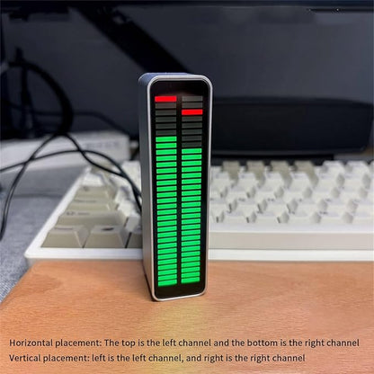Professional Stereo Sound Indicators Levels Meter with Real Time LED Display for Studio and Live Performances
